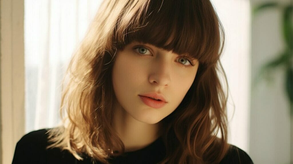 grzywka curtain bangs