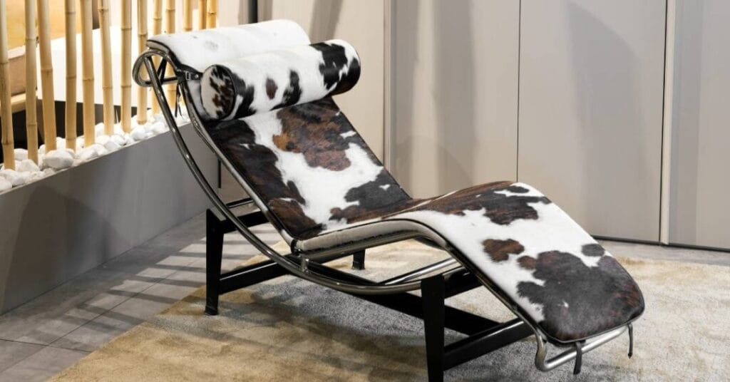 lezak skorzany szezlong