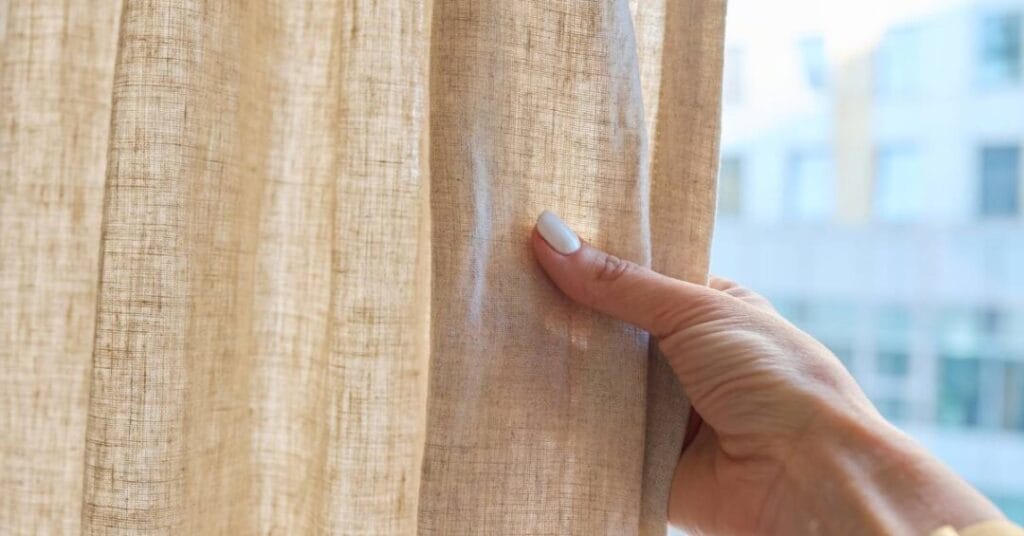 styl rustykalny lniane zaslony