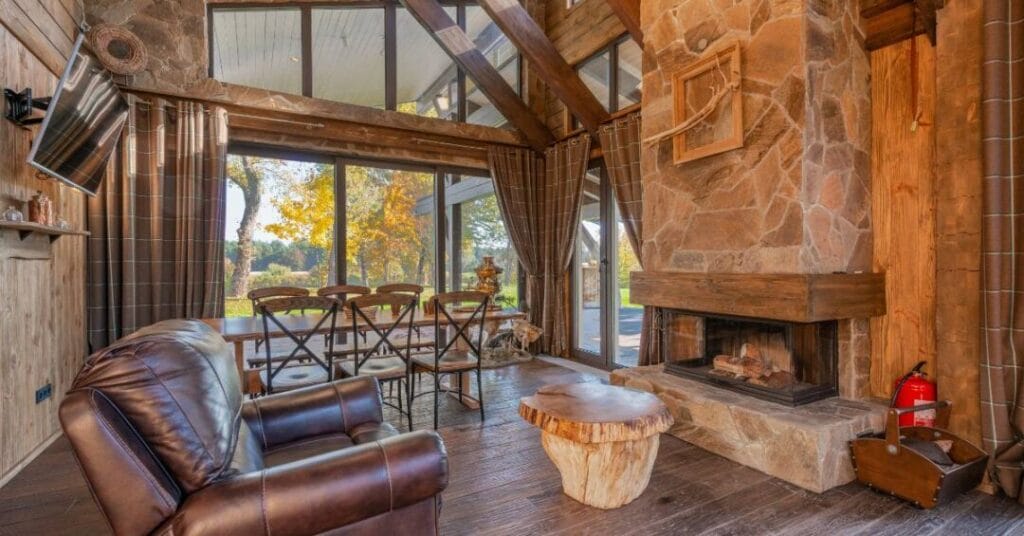 styl rustykalny salon