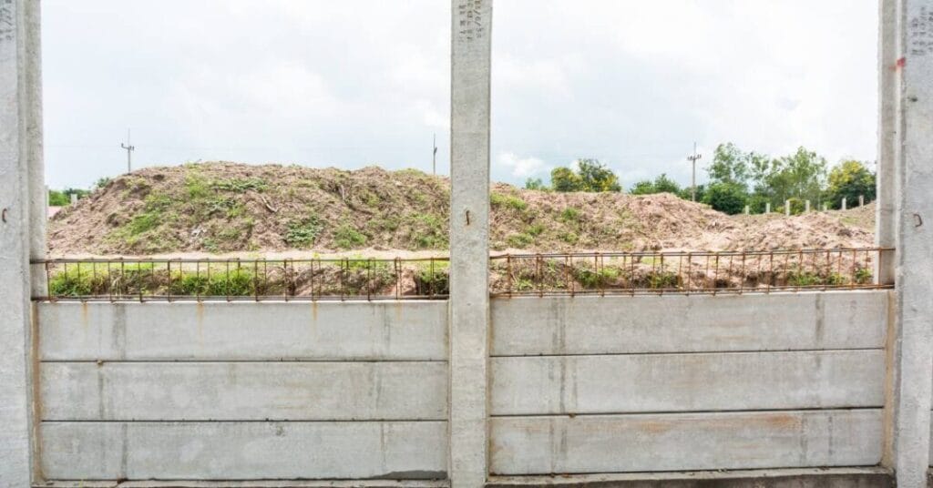 betonowe ogrodzenie budowa