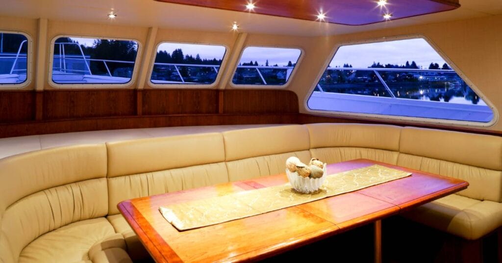 jacht tapicerka wnetrze