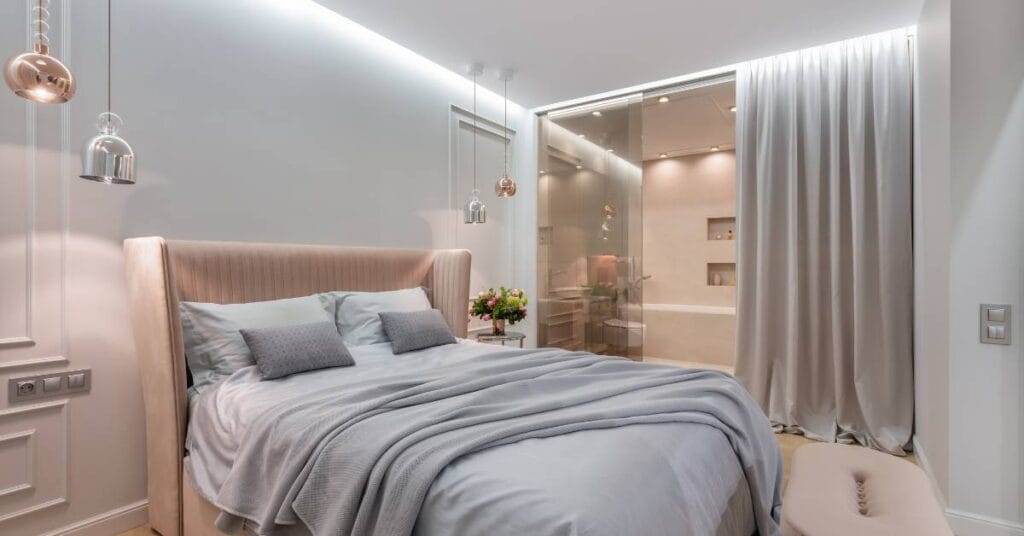 hotel wnetrze pokoj z lazienka