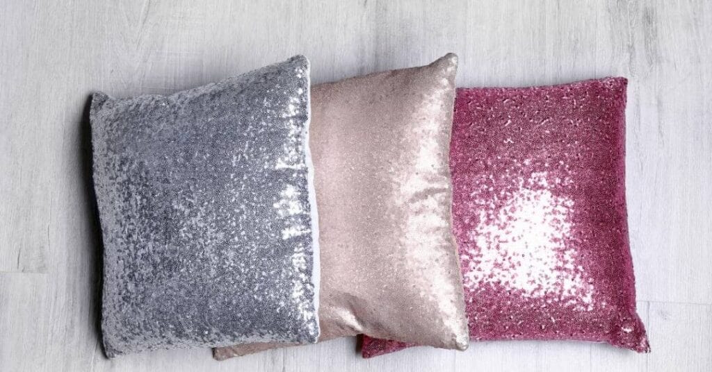 poduszki glamour diy cekinki