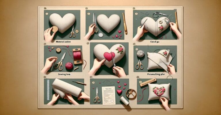 prezent na walentynki poduszka serce diy