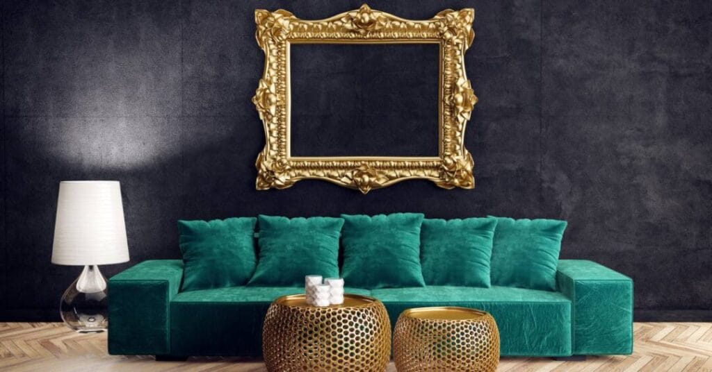 tkaniny obiciowe elegancki welur w salonie