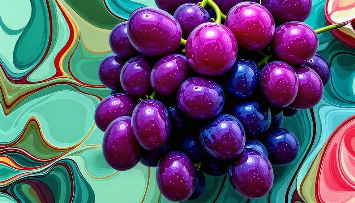 Błyszczący winogronowy