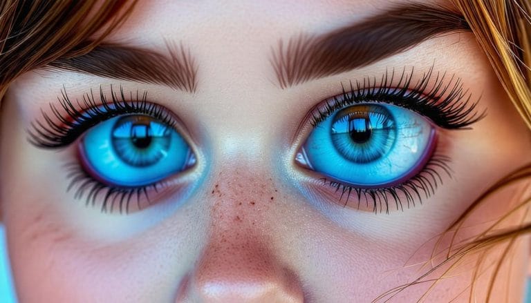 oczka niemowlece niebieskie