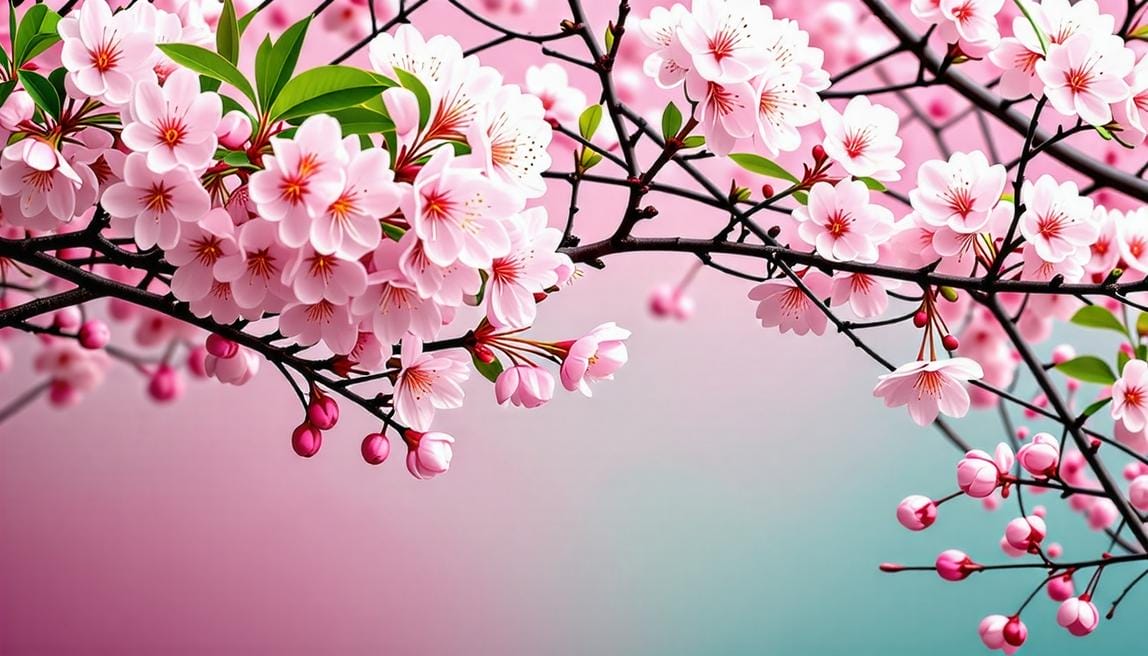 Różowy kwiat wiśni