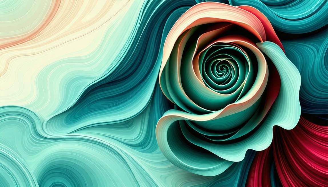 Środkowy zielono-niebieski